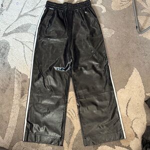 Anthropologie Black Wide-Leg Pants